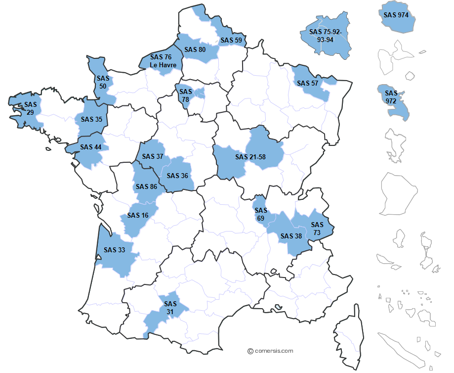 La carte des 22 projets pilotes du service d'accès aux soins