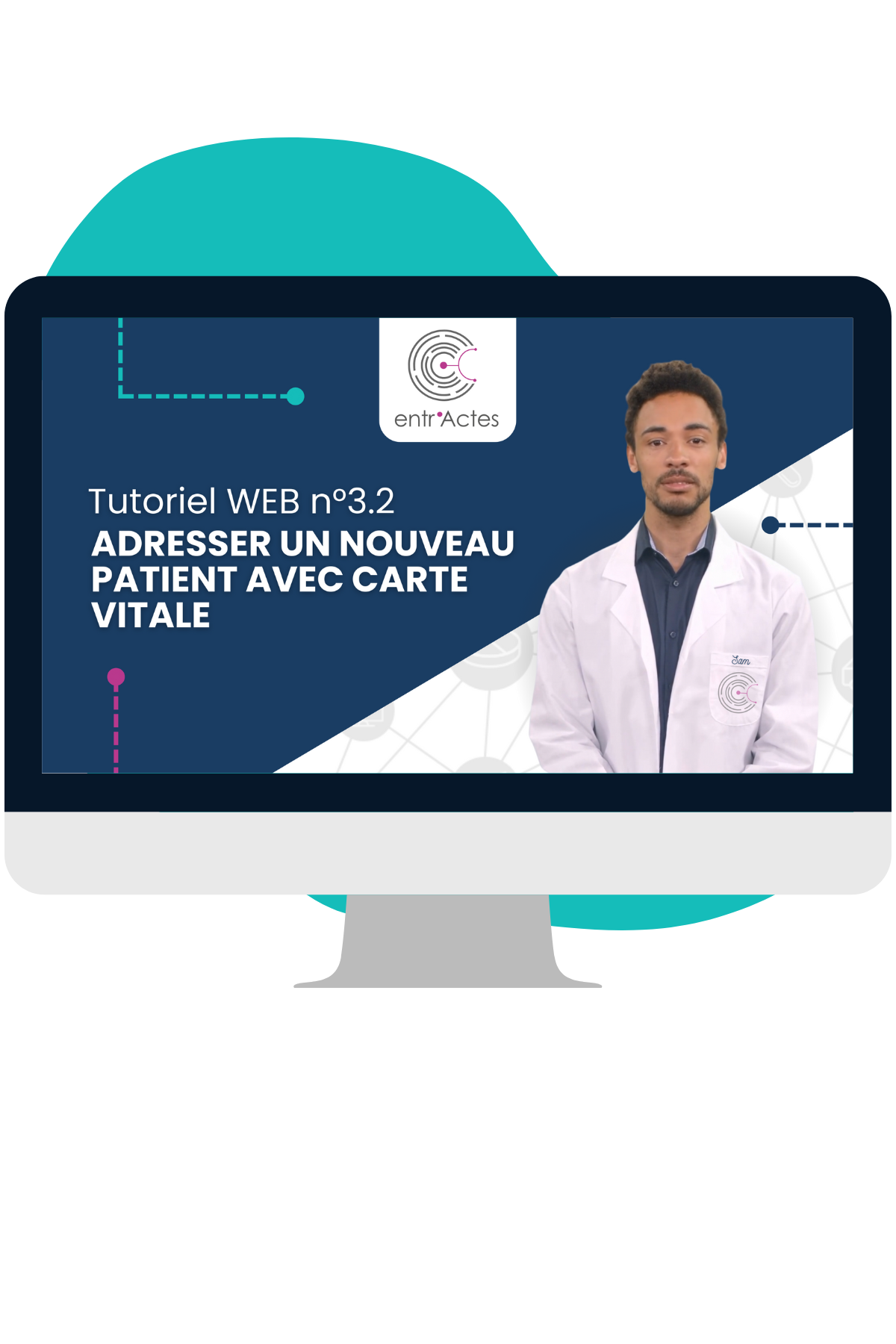 Screen du tutoriel de déclenchement par carte vitale via Entr'Actes